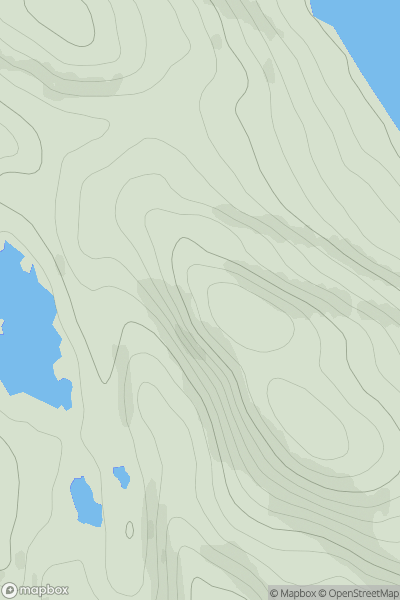 Thumbnail image for Cnoc an Fhuarain Bhain [Scourie to Lairg] showing contour plot for surrounding peak